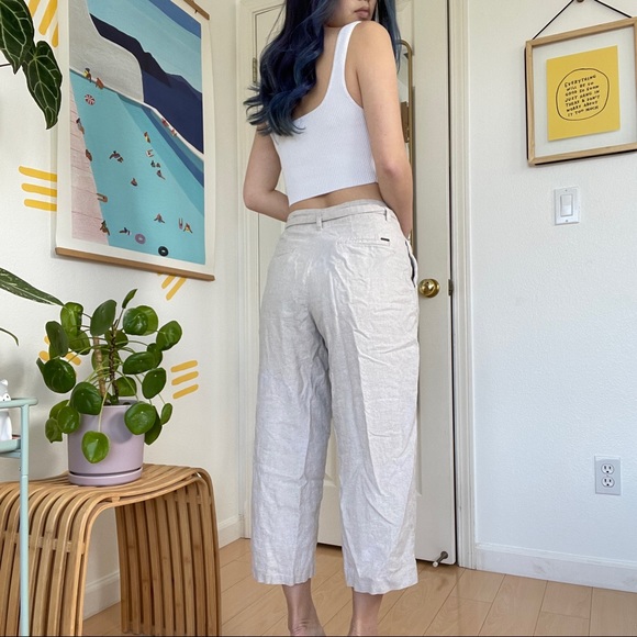 Esprit Linen Culotte Wide Leg Pants - Picture 4 of 7